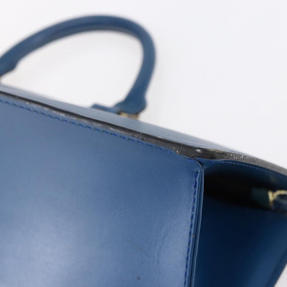 LOUIS VUITTON Epi Sac Triangle Hand Bag Blue M52095 LV Auth 150353