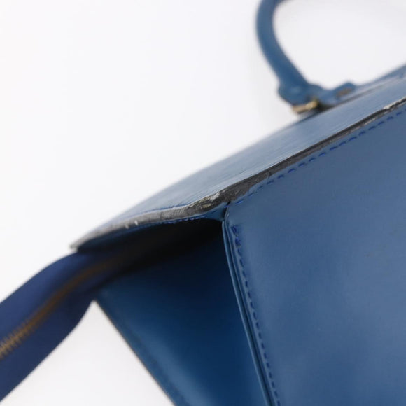 LOUIS VUITTON Epi Sac Triangle Hand Bag Blue M52095 LV Auth 150353