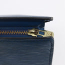 LOUIS VUITTON Epi Sac Triangle Hand Bag Blue M52095 LV Auth 150353-9