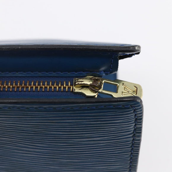 LOUIS VUITTON Epi Sac Triangle Hand Bag Blue M52095 LV Auth 150353