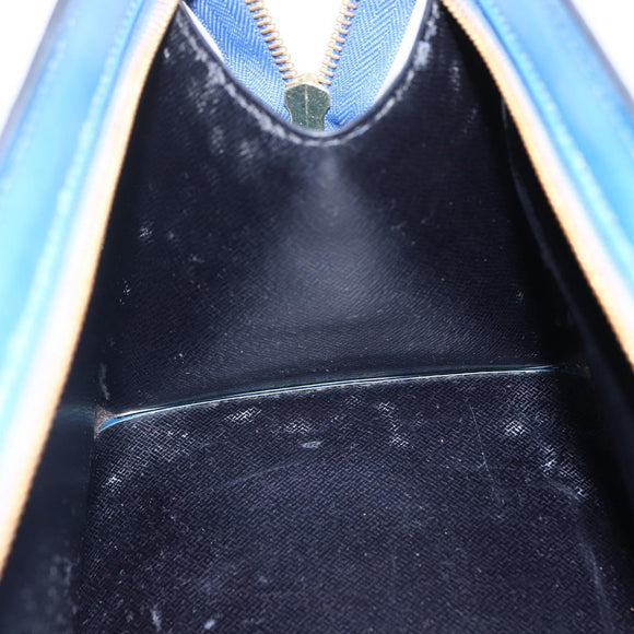 LOUIS VUITTON Epi Sac Triangle Hand Bag Blue M52095 LV Auth 150353