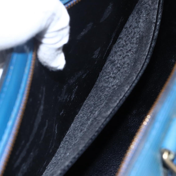 LOUIS VUITTON Epi Sac Triangle Hand Bag Blue M52095 LV Auth 150353