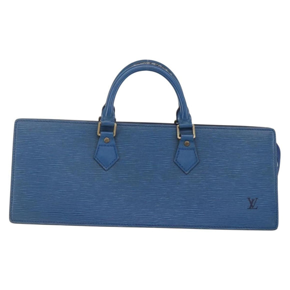 LOUIS VUITTON Epi Sac Triangle Hand Bag Blue M52095 LV Auth 150353