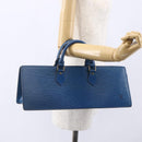 LOUIS VUITTON Epi Sac Triangle Hand Bag Blue M52095 LV Auth 150353-20