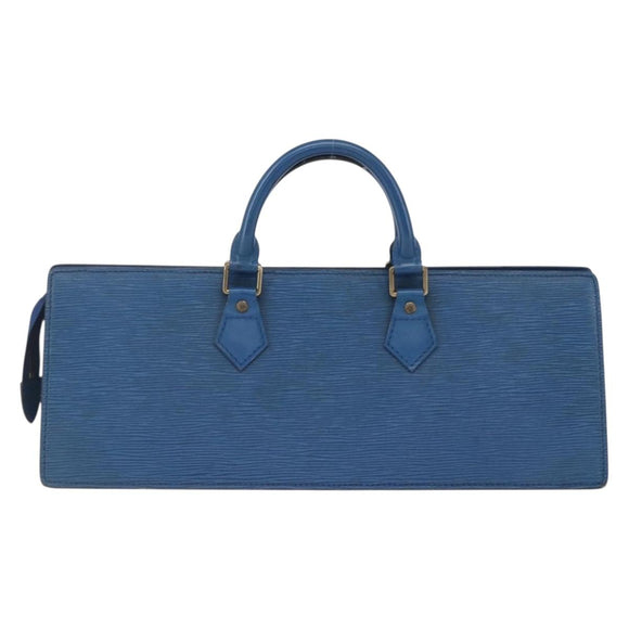 LOUIS VUITTON Epi Sac Triangle Hand Bag Blue M52095 LV Auth 150353
