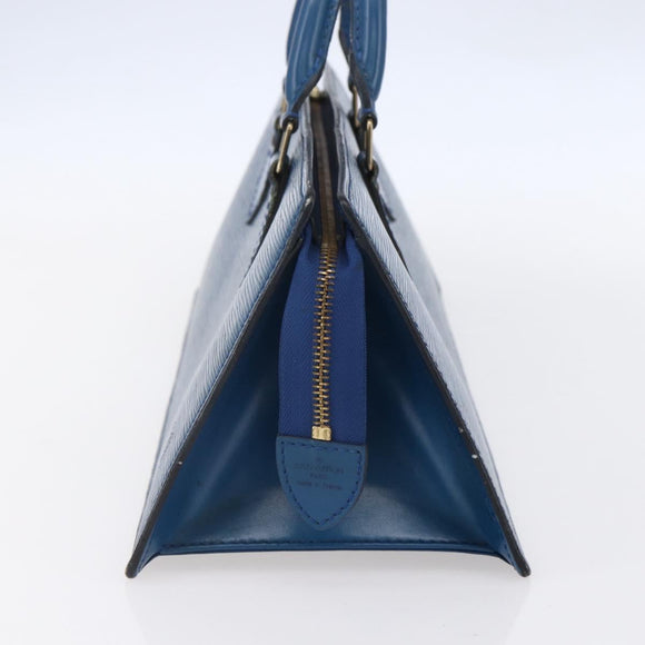 LOUIS VUITTON Epi Sac Triangle Hand Bag Blue M52095 LV Auth 150353