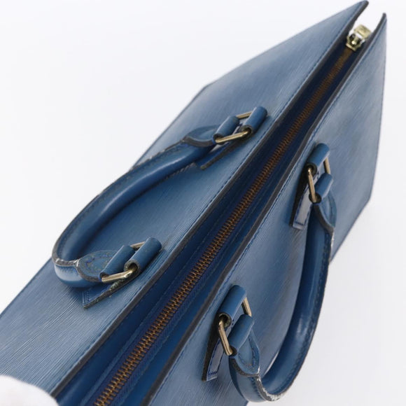 LOUIS VUITTON Epi Sac Triangle Hand Bag Blue M52095 LV Auth 150353