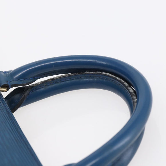 LOUIS VUITTON Epi Sac Triangle Hand Bag Blue M52095 LV Auth 150353