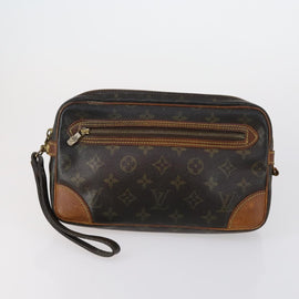 LOUIS VUITTON Monogram Marly Dragonne GM Clutch Bag 2 Set M51825 LV Auth 150355 - 0