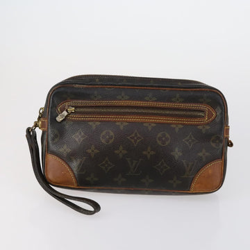 LOUIS VUITTON Monogram Marly Dragonne GM Clutch Bag 2 Set M51825 LV Auth 150355 - 0