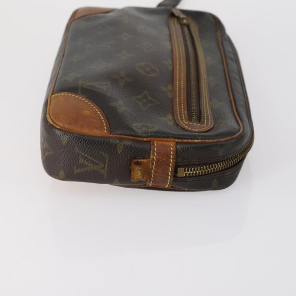 LOUIS VUITTON Monogram Marly Dragonne GM Clutch Bag 2 Set M51825 LV Auth 150355