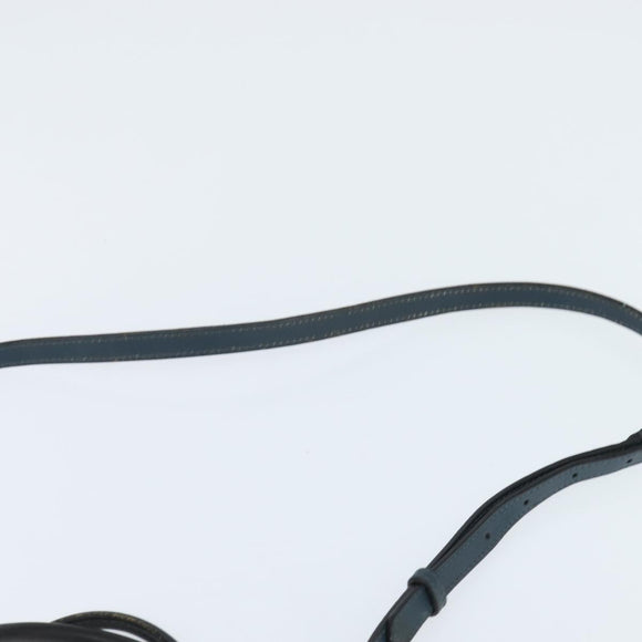 FENDI 2 JOURS Hand Bag Leather 2way Blue Silver Auth 150363