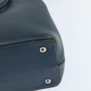 FENDI 2 JOURS Hand Bag Leather 2way Blue Silver Auth 150363-10