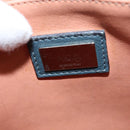 FENDI 2 JOURS Hand Bag Leather 2way Blue Silver Auth 150363-19