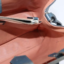 FENDI 2 JOURS Hand Bag Leather 2way Blue Silver Auth 150363-20