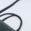 FENDI 2 JOURS Hand Bag Leather 2way Blue Silver Auth 150363-8