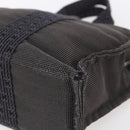 HERMES Her Line PM Hand Bag Canvas Gray Auth 150368-10