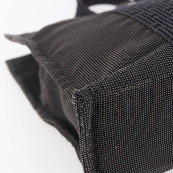 HERMES Her Line PM Hand Bag Canvas Gray Auth 150368