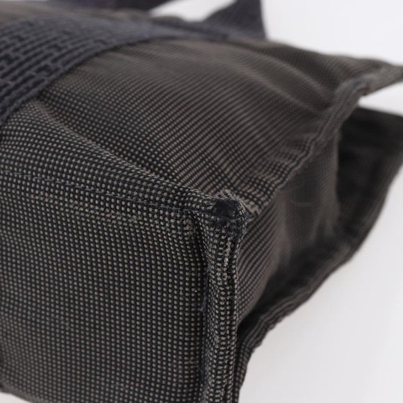 HERMES Her Line PM Hand Bag Canvas Gray Auth 150368