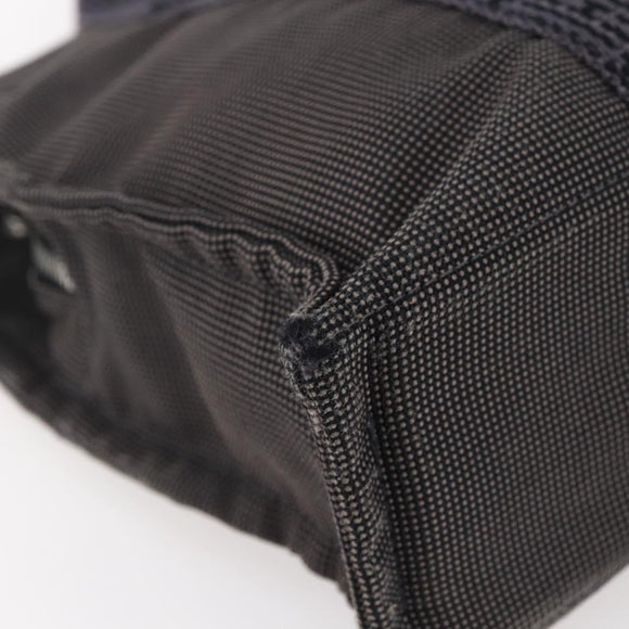 HERMES Her Line PM Hand Bag Canvas Gray Auth 150368