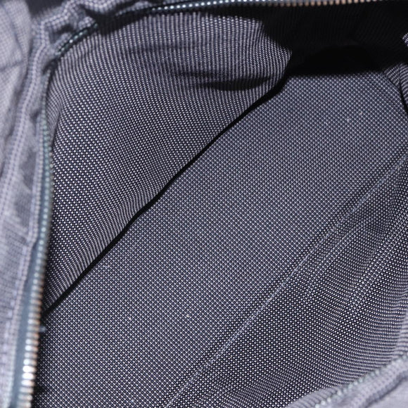 HERMES Her Line PM Hand Bag Canvas Gray Auth 150368