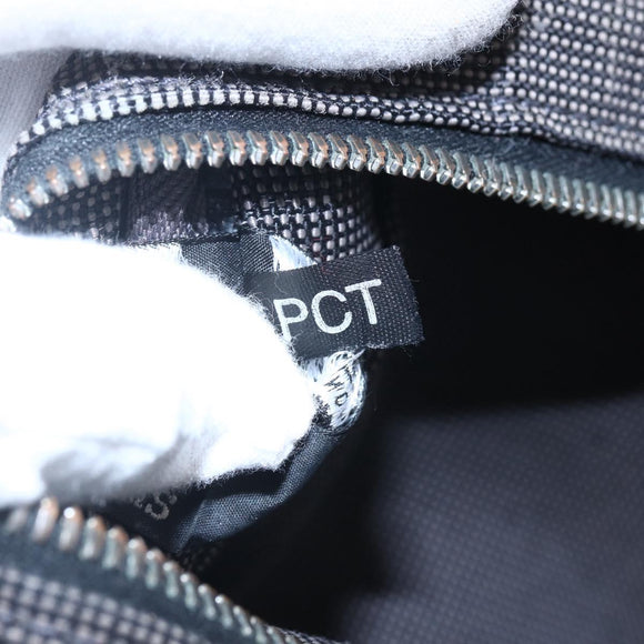 HERMES Her Line PM Hand Bag Canvas Gray Auth 150368