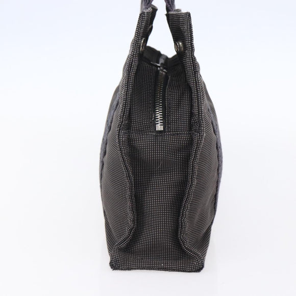 HERMES Her Line PM Hand Bag Canvas Gray Auth 150368