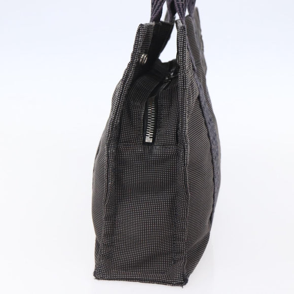 HERMES Her Line PM Hand Bag Canvas Gray Auth 150368