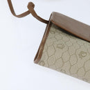 Christian Dior Honeycomb Canvas Shoulder Bag PVC Beige gold Auth 150369-9