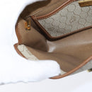 Christian Dior Honeycomb Canvas Shoulder Bag PVC Beige gold Auth 150369-20