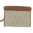 Christian Dior Honeycomb Canvas Shoulder Bag PVC Beige gold Auth 150369-2