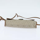 Christian Dior Honeycomb Canvas Shoulder Bag PVC Beige gold Auth 150369-5