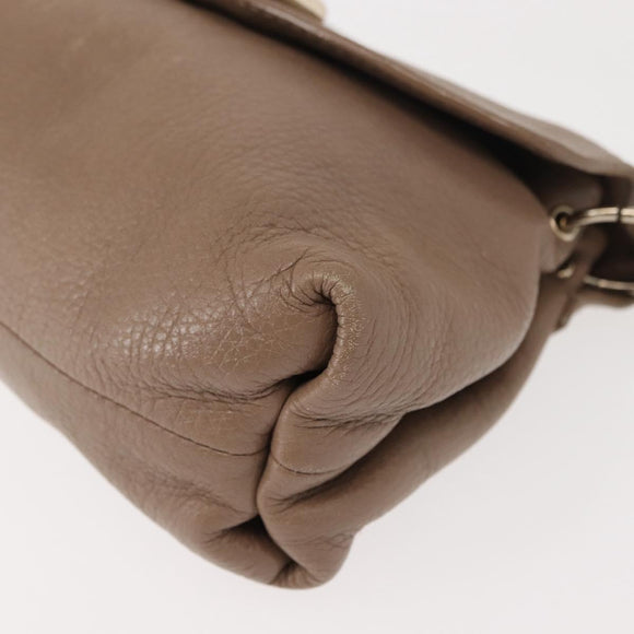 Chloe Lily Shoulder Bag Leather 2way Purple Gold Auth 150370