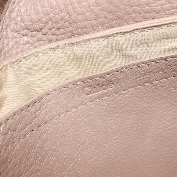 Chloe Lily Shoulder Bag Leather 2way Purple Gold Auth 150370