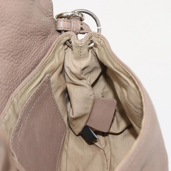 Chloe Lily Shoulder Bag Leather 2way Purple Gold Auth 150370