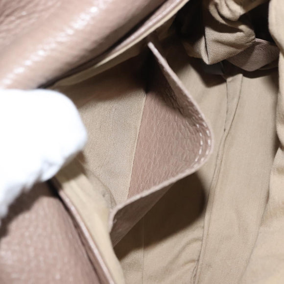 Chloe Lily Shoulder Bag Leather 2way Purple Gold Auth 150370