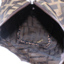 FENDI Zucca Canvas Hand Bag Black Brown Auth 150371-16