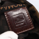 FENDI Zucca Canvas Hand Bag Black Brown Auth 150371-18