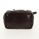 FENDI Zucca Canvas Hand Bag 2way Black Brown Auth 150372-5