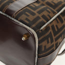 FENDI Zucca Canvas Hand Bag 2way Black Brown Auth 150372-18