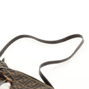 FENDI Zucca Canvas Hand Bag 2way Black Brown Auth 150372-23