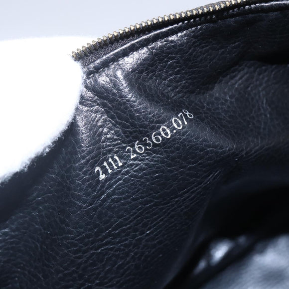 FENDI Zucca Canvas Vanity Hand Bag Black Brown Auth 150373