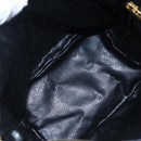 FENDI Zucca Canvas Vanity Hand Bag Black Brown Auth 150373-16