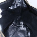 FENDI Zucca Canvas Vanity Hand Bag Black Brown Auth 150373-18