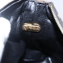 FENDI Zucca Canvas Vanity Hand Bag Black Brown Auth 150373-19