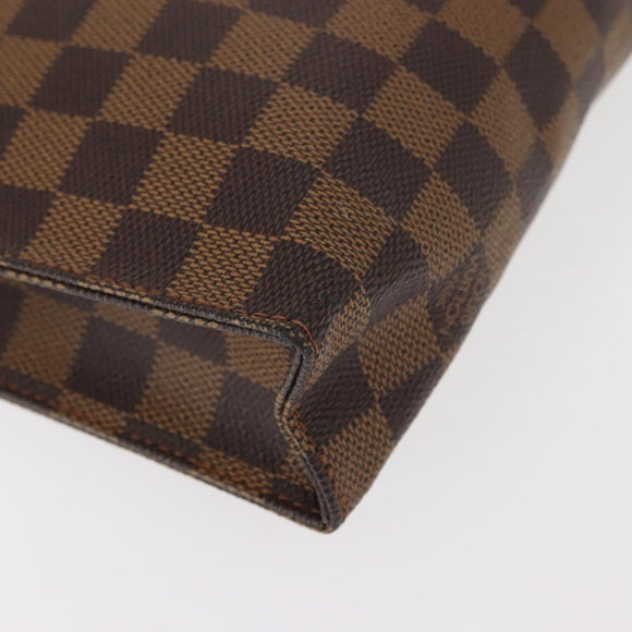 LOUIS VUITTON Damier Ebene Poche Toilette 26 Pouch N47543 LV Auth 150375