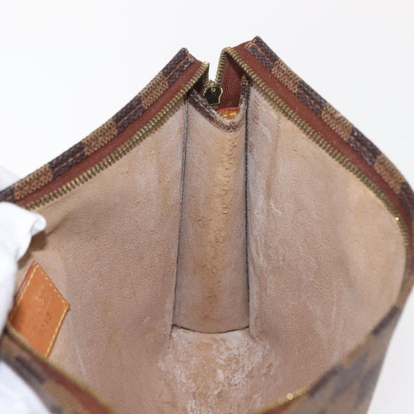 LOUIS VUITTON Damier Ebene Poche Toilette 26 Pouch N47543 LV Auth 150375