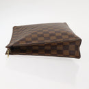 LOUIS VUITTON Damier Ebene Poche Toilette 26 Pouch N47543 LV Auth 150375-4