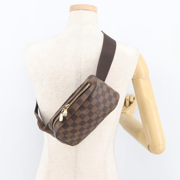 LOUIS VUITTON Damier Ebene Geronimos Shoulder Bag N51994 LV Auth 150376