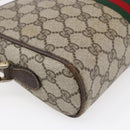 GUCCI GG Supreme Web Sherry Line Shoulder Bag PVC Beige Gold 010 378 Auth 150379-13